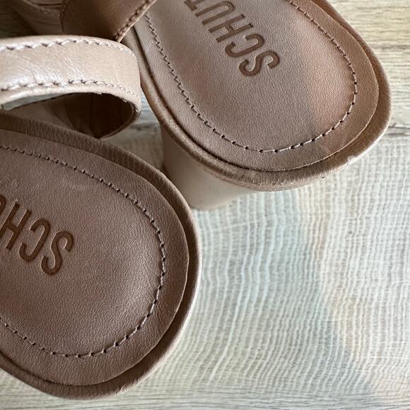 Schutz Josie Mila Platform Heels Nude Beige 9 - Picture 6 of 16